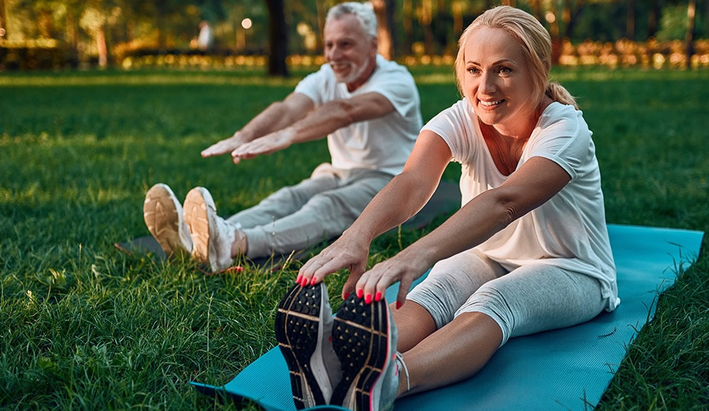 Patient staying active and healthy